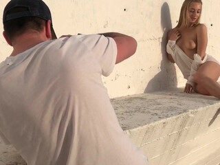 Anna Ioannova Dirty chick caresses shaved cunt