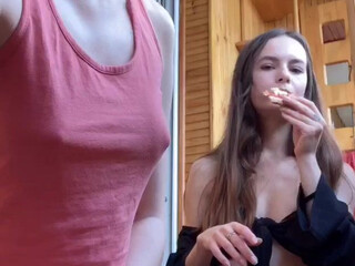 Alina, Emily Poker jerking on the chair