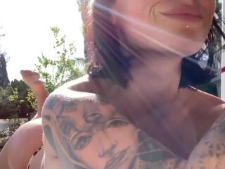 Kayla Lauren, kaylalaurenofficial Mature slut pulls pussy while lying in a chair