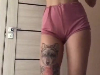 Gelya, Angelina Kuznetsova,  Gorgeous queen jerking pussy on the street