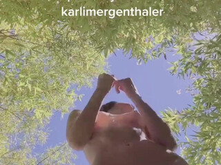 Karli Mergenthaler, karlimergenthaler Gorgeous bitch strips and jerks off