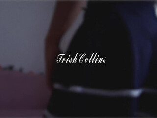 Trish Collins pornhub Imposing chick sucks dildo and jumps on the phallus