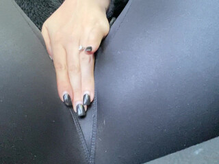 Bunnyrosex onlyfans Shy slut caresses shaved cunt