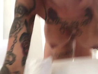 Anna Bell Peaks (AnnaBellPeaks) onlyfans Busty bitch in stockings gently fingering pussy