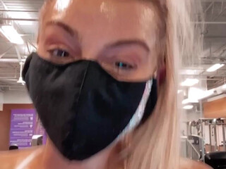 TheRealBrittFit onlyfans Sexy redhead babe playing with tits on chat