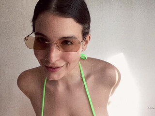 Lasirena69 onlyfans Slender chick masturbates shaved wet pink hole