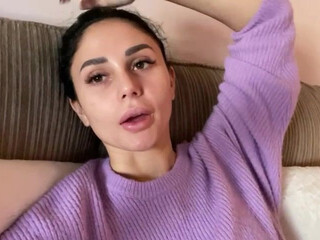 Arianamarie onlyfans Busty slut caresses shaved wet pink hole