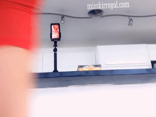 Andrea Abeli aka Misskirroyal onlyfans Slim teen with big lips fucks with a toy