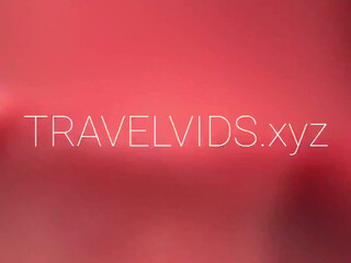 TravelVids Lustful babe caresses herself with fingers