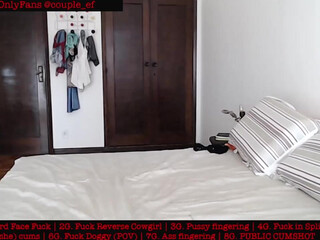 couple_ef chaturbate Slender babe masturbates shaved pussy