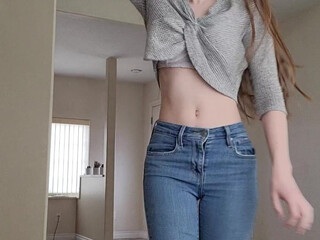 Jade Love aka jade.love onlyfans Charming lady masturbates without taking off her panties