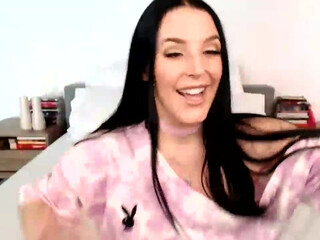 Angela White aka angelawhite onlyfans Insatiable female fucks sex toy