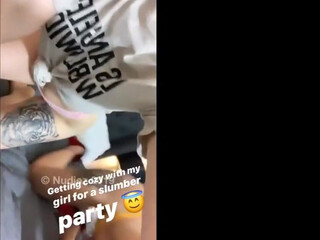 LaynaBoo aka Layna Boo aka laynaaboo onlyfans Beautiful brown-haired woman fingering her pussy