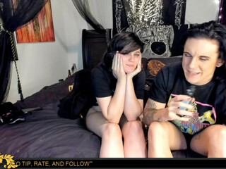 pepperandpiper chaturbate Big boobed bitch licks dildo