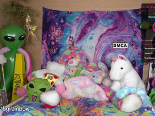 babyrainbow Busty young lady rides sex toy