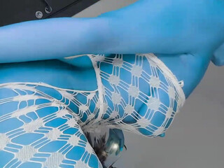 neytirii Busty lady masturbates the fornt cap with a sex toy