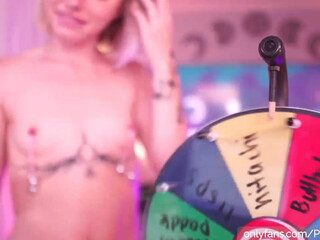 paige Busty bitch jumps on phallus