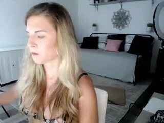 annaland Naughty brunette is petting natural tits