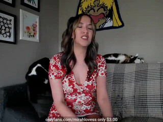 mirah Flawless babe happily kneads huge tits