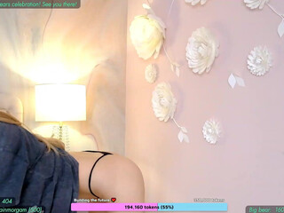 anniekarrera1 Sweet beauty in white lingerie dances before webcam