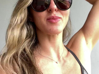 Bryce Adams aka fitbryceadams onlyfans female in stockings having fun with a phallus