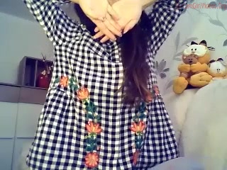 lively_girl  Stretched close to Large Toy