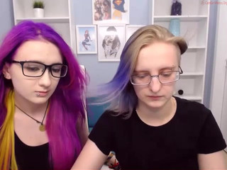 sola_and_jenny  webcam exhibit with cum